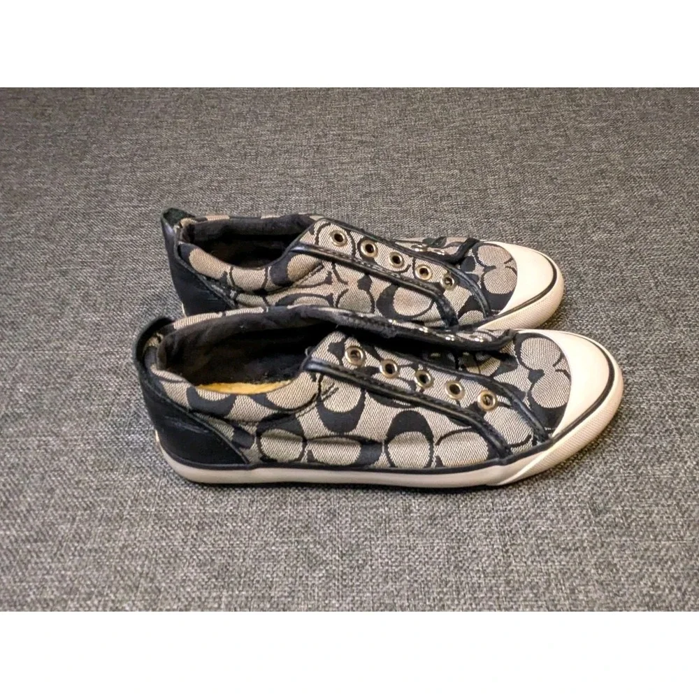 Coach Womens Lace Up Casual Low Top Shoes Size 5 B Sneakers No Inserts